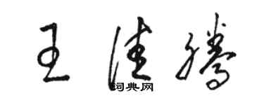 駱恆光王佳騰草書個性簽名怎么寫