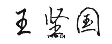 駱恆光王堅國行書個性簽名怎么寫