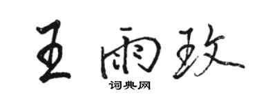 駱恆光王雨玫行書個性簽名怎么寫