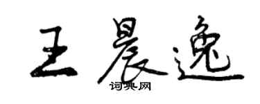 曾慶福王晨逸行書個性簽名怎么寫