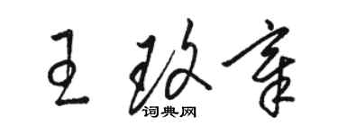 駱恆光王玫章草書個性簽名怎么寫