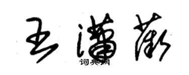 朱錫榮王瀟薇草書個性簽名怎么寫