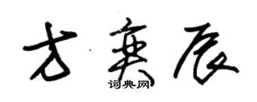 朱錫榮方奕辰草書個性簽名怎么寫