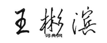 駱恆光王彬濱行書個性簽名怎么寫