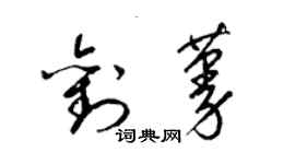 梁錦英劉蔓草書個性簽名怎么寫