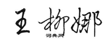 駱恆光王柳娜行書個性簽名怎么寫