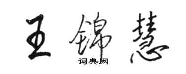 駱恆光王錦慧行書個性簽名怎么寫