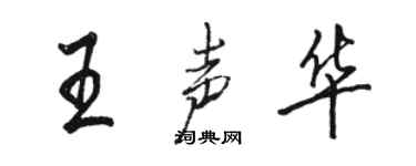 駱恆光王聲華行書個性簽名怎么寫