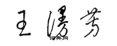 駱恆光王漫芳草書個性簽名怎么寫