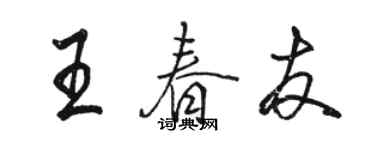 駱恆光王春友行書個性簽名怎么寫