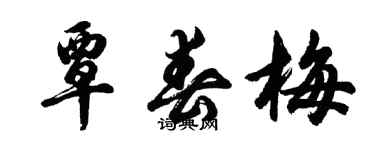 胡問遂覃春梅行書個性簽名怎么寫