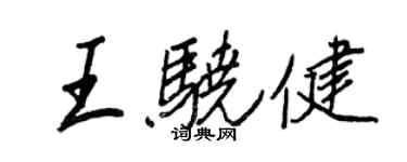 王正良王驍健行書個性簽名怎么寫