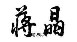 胡問遂蔣晶行書個性簽名怎么寫