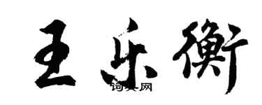 胡問遂王樂衡行書個性簽名怎么寫