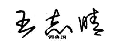 朱錫榮王志晴草書個性簽名怎么寫