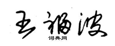 朱錫榮王福波草書個性簽名怎么寫