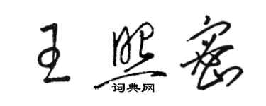 駱恆光王照密草書個性簽名怎么寫