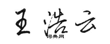 駱恆光王浩雲行書個性簽名怎么寫