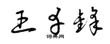曾慶福王幸鋒草書個性簽名怎么寫