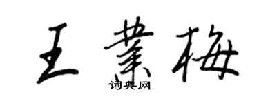 王正良王業梅行書個性簽名怎么寫