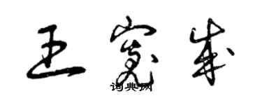 曾慶福王寬成草書個性簽名怎么寫