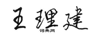 駱恆光王理建行書個性簽名怎么寫