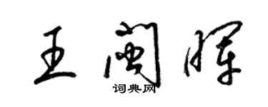 梁錦英王閩暉草書個性簽名怎么寫