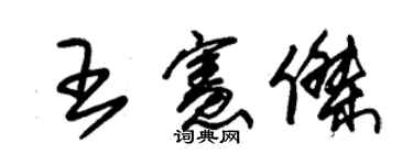 朱錫榮王憲傑草書個性簽名怎么寫