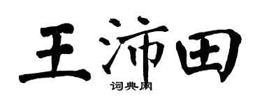 翁闓運王沛田楷書個性簽名怎么寫