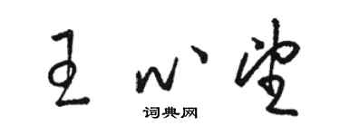 駱恆光王心望草書個性簽名怎么寫