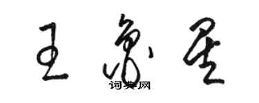 駱恆光王魯星草書個性簽名怎么寫