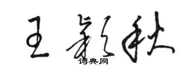 駱恆光王穎秋草書個性簽名怎么寫