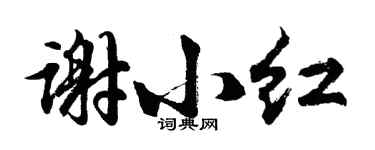 胡問遂謝小紅行書個性簽名怎么寫