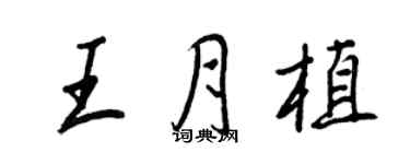 王正良王月植行書個性簽名怎么寫