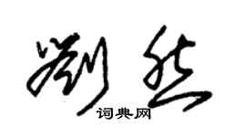 朱錫榮劉然草書個性簽名怎么寫