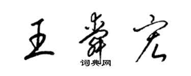 梁錦英王舜宏草書個性簽名怎么寫