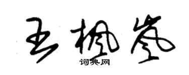 朱錫榮王楓嵐草書個性簽名怎么寫