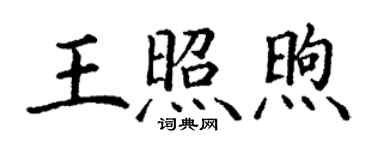丁謙王照煦楷書個性簽名怎么寫
