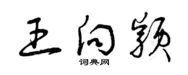 曾慶福王向穎草書個性簽名怎么寫