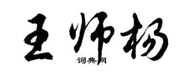 胡問遂王師楊行書個性簽名怎么寫