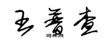 朱錫榮王普查草書個性簽名怎么寫