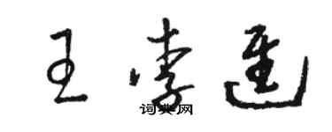 駱恆光王李進草書個性簽名怎么寫