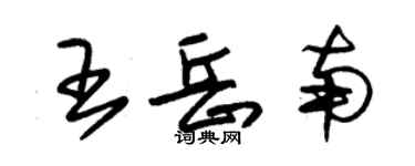 朱錫榮王岳南草書個性簽名怎么寫