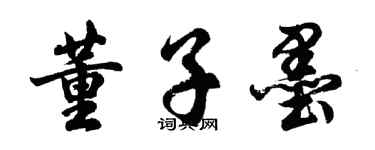 胡問遂董子墨行書個性簽名怎么寫