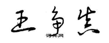 曾慶福王爭真草書個性簽名怎么寫