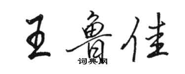 駱恆光王魯佳行書個性簽名怎么寫