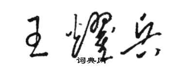 駱恆光王耀兵草書個性簽名怎么寫