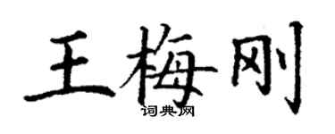 丁謙王梅剛楷書個性簽名怎么寫