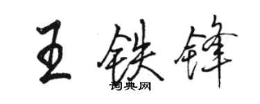 駱恆光王鐵鋒行書個性簽名怎么寫