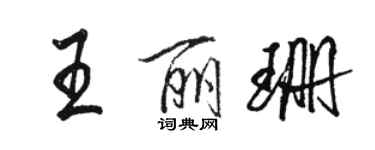 駱恆光王麗珊行書個性簽名怎么寫